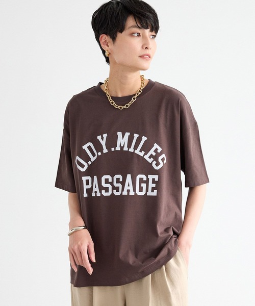 BARNYARDSTORM（バンヤードストーム）の「BARNYARDSTORM / ヴィンテージカレッジBIGTシャツ【吸水速乾・JAPAN FABRIC】（Tシャツ/カットソー・レディース・ブラウン/ホワイト・FREE）」の9枚目の写真