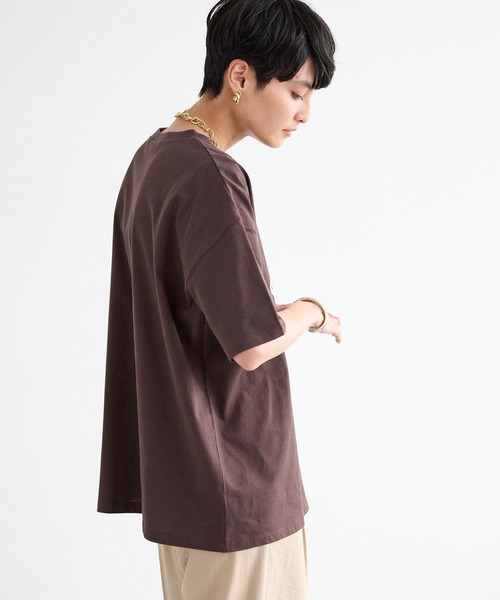 BARNYARDSTORM（バンヤードストーム）の「BARNYARDSTORM / ヴィンテージカレッジBIGTシャツ【吸水速乾・JAPAN FABRIC】（Tシャツ/カットソー・レディース・ブラウン/ホワイト・FREE）」の10枚目の写真