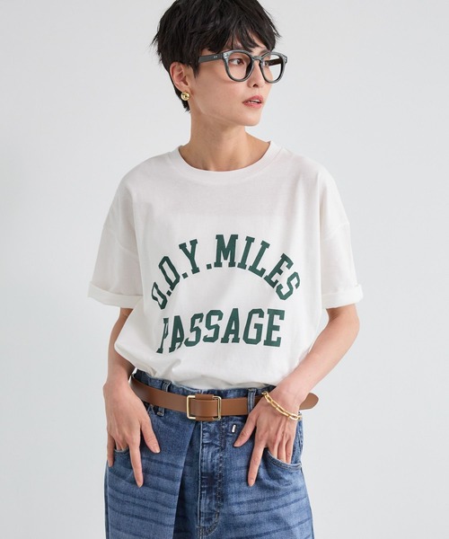 BARNYARDSTORM（バンヤードストーム）の「BARNYARDSTORM / ヴィンテージカレッジBIGTシャツ【吸水速乾・JAPAN FABRIC】（Tシャツ/カットソー・レディース・ブラウン/ホワイト・FREE）」の19枚目の写真