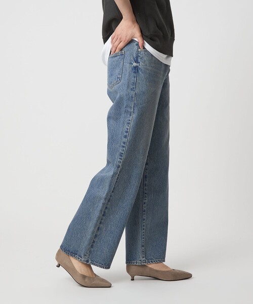 NEEDBY heritage(ニードバイヘリテージ)の「【別注】<NEEDBY heritage>MEI ワイド ストレート デニム(デニムパンツ・レディース・ブラック/コバルトブルー・XS/S/M)」の3枚目の写真