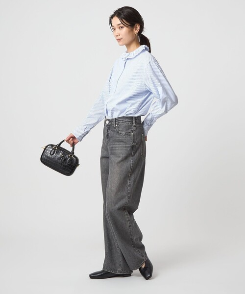 NEEDBY heritage(ニードバイヘリテージ)の「【別注】<NEEDBY heritage>MEI ワイド ストレート デニム(デニムパンツ・レディース・ブラック/コバルトブルー・XS/S/M)」の8枚目の写真