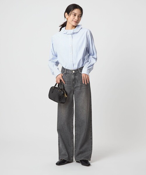 NEEDBY heritage(ニードバイヘリテージ)の「【別注】<NEEDBY heritage>MEI ワイド ストレート デニム(デニムパンツ・レディース・ブラック/コバルトブルー・XS/S/M)」の9枚目の写真