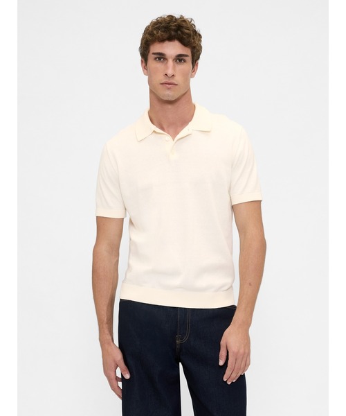 GAP（ギャップ）の「ポロセーター（ニット/セーター・メンズ・カーキ/アイボリー/ブラック/ブルー・XS/S/M/L/XL）」の2枚目の写真
