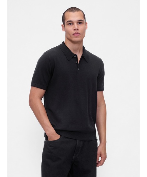 GAP（ギャップ）の「ポロセーター（ニット/セーター・メンズ・カーキ/アイボリー/ブラック/ブルー・XS/S/M/L/XL）」の3枚目の写真