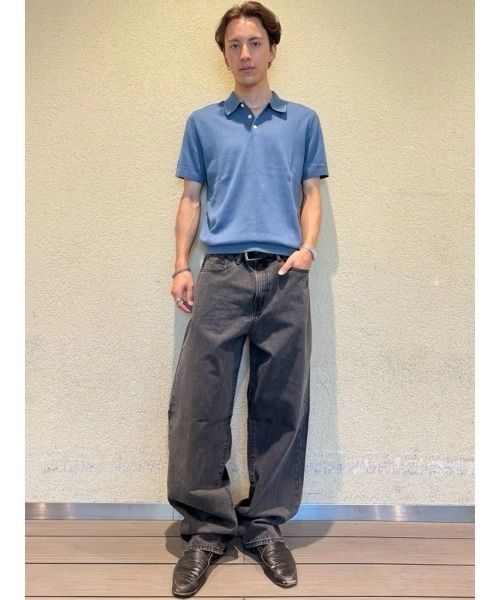 90s GAP ニットポロ コットン100% 英国製 グレー L セール】ポロセーター（ニット/セーター）｜GAP（ギャップ）の
