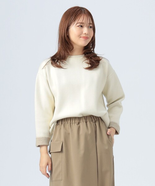 BEAMS HEART（ビームスハート）の「配色 リバーニット プルオーバー（ニット/セーター・レディース・ホワイト系その他5/ブラック/グレー・FREE）」の2枚目の写真