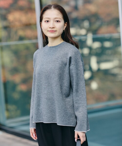 BEAMS HEART（ビームスハート）の「配色 リバーニット プルオーバー（ニット/セーター・レディース・ホワイト系その他5/ブラック/グレー・FREE）」の10枚目の写真