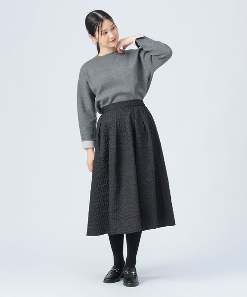 BEAMS HEART（ビームスハート）の「配色 リバーニット プルオーバー（ニット/セーター・レディース・ホワイト系その他5/ブラック/グレー・FREE）」の14枚目の写真