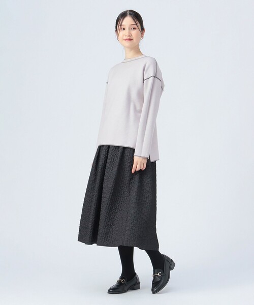 BEAMS HEART（ビームスハート）の「配色 リバーニット プルオーバー（ニット/セーター・レディース・ホワイト系その他5/ブラック/グレー・FREE）」の15枚目の写真