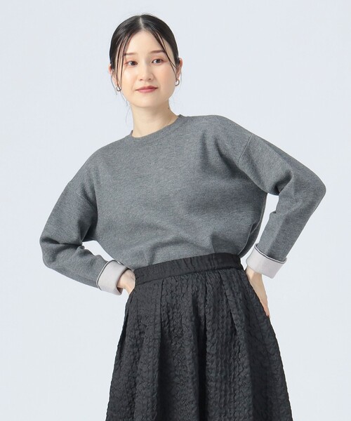 BEAMS HEART（ビームスハート）の「配色 リバーニット プルオーバー（ニット/セーター・レディース・ホワイト系その他5/ブラック/グレー・FREE）」の17枚目の写真