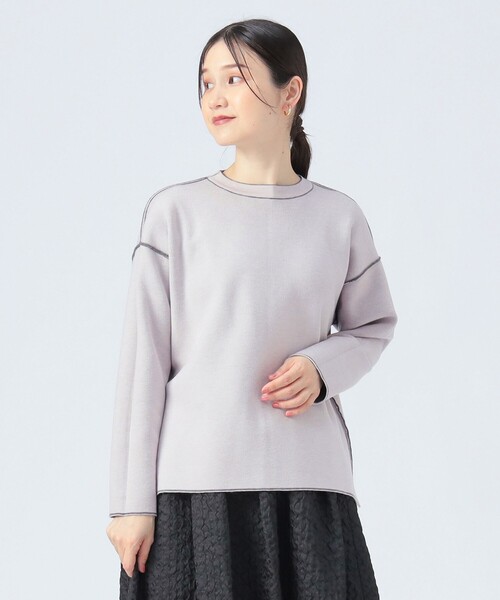 BEAMS HEART（ビームスハート）の「配色 リバーニット プルオーバー（ニット/セーター・レディース・ホワイト系その他5/ブラック/グレー・FREE）」の18枚目の写真