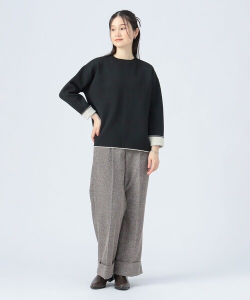 BEAMS HEART（ビームスハート）の「配色 リバーニット プルオーバー（ニット/セーター・レディース・ホワイト系その他5/ブラック/グレー・FREE）」の19枚目の写真