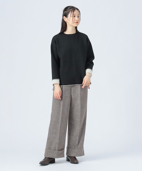 BEAMS HEART（ビームスハート）の「配色 リバーニット プルオーバー（ニット/セーター・レディース・ホワイト系その他5/ブラック/グレー・FREE）」の20枚目の写真