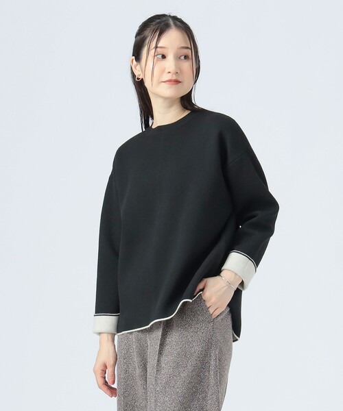 BEAMS HEART（ビームスハート）の「配色 リバーニット プルオーバー（ニット/セーター・レディース・ホワイト系その他5/ブラック/グレー・FREE）」の21枚目の写真