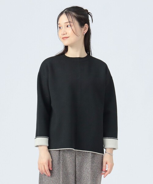 BEAMS HEART（ビームスハート）の「配色 リバーニット プルオーバー（ニット/セーター・レディース・ホワイト系その他5/ブラック/グレー・FREE）」の22枚目の写真