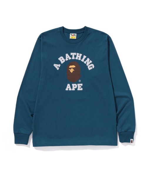 トップス A BATHING APE COLLEGE LS TEE BURGUNDY COLLEGE LS TEE（Tシャツ/カットソー）｜A BATHING APE（ア