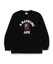 A BATHING APE(AxCVOGCv)COLLEGE LS TEE(TVc/Jbg\[)