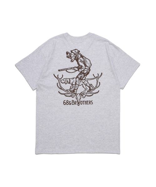 68&brothers(シックスティエイトアンドブラザーズ)の「68&BROTHERS シックスティーエイトアンドブラザーズ / "Hunter" S/S Pocket Tee(Tシャツ/カットソー・メンズ・ヘザーグレー/アッシュグレー/ベージュ/ホワイト・LARGE/X-LARGE/XX-LARGE/MEDIUM)」の1枚目の写真
