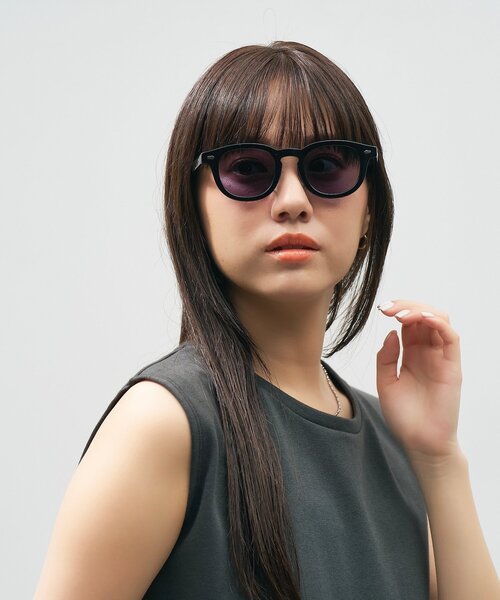 Zoff AOI IHARA ブラウン サングラス　タグ付き Zoff｜AOI IHARA ボストン型カラーレンズサングラス/ブラウン