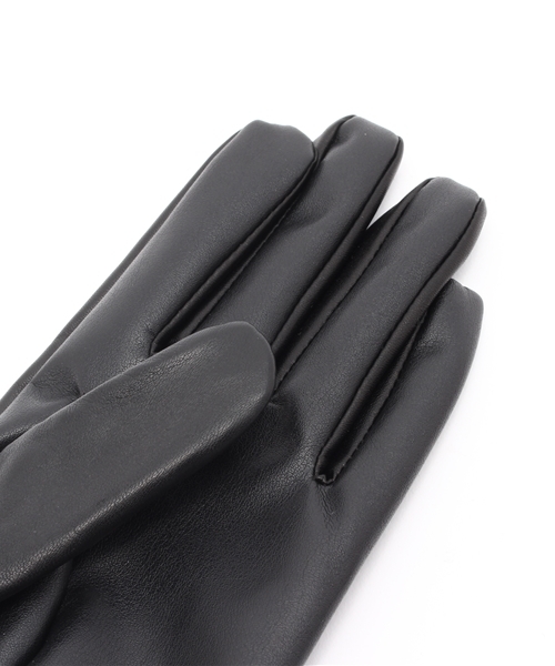 RAGEBLUE（レイジブルー）の「【スマートフォン対応】レザータッチパネルグローブ/705118（手袋・メンズ・ブラック/ダークブラウン・FREE）」の6枚目の写真