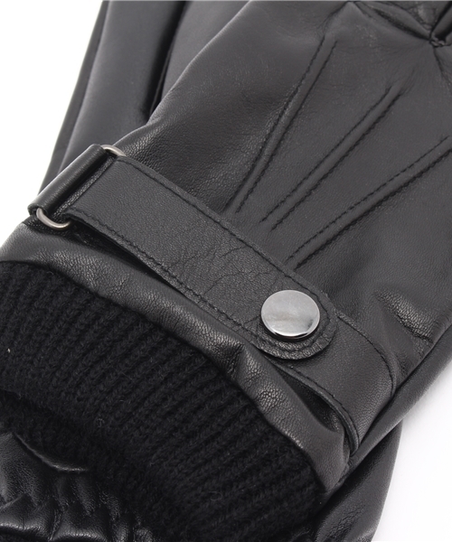 RAGEBLUE（レイジブルー）の「【スマートフォン対応】レザータッチパネルグローブ/705118（手袋・メンズ・ブラック/ダークブラウン・FREE）」の7枚目の写真