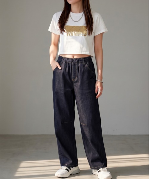 adidas(アディダス)の「adidas/アディダス STSV デニムパンツ(デニムパンツ・レディース・ブラック/ネイビー・LARGE/MEDIUM/SMALL)」の4枚目の写真