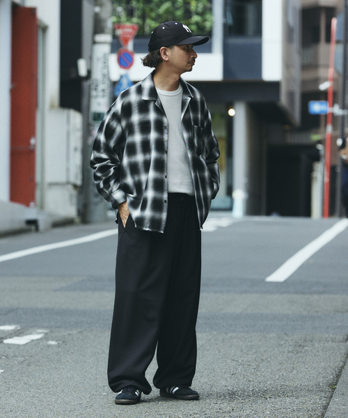 JOURNAL STANDARD relume(ジャーナルスタンダード レリューム)の「レーヨン アンカット フリンジ チェックシャツ(シャツ/ブラウス・メンズ・ブラック/アイボリー/ブラウン/グリーン・MEDIUM/LARGE)」の8枚目の写真