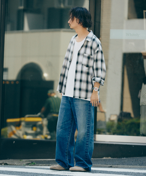 JOURNAL STANDARD relume(ジャーナルスタンダード レリューム)の「レーヨン アンカット フリンジ チェックシャツ(シャツ/ブラウス・メンズ・ブラック/アイボリー/ブラウン/グリーン・MEDIUM/LARGE)」の18枚目の写真