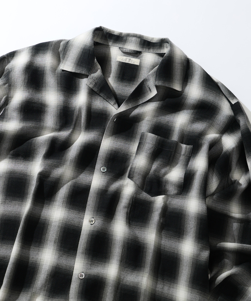 A*K様 完売品　レーヨン アンカット フリンジ オンブレ　チェックシャツ レーヨン アンカット フリンジ チェックシャツ（シャツ/ブラウス