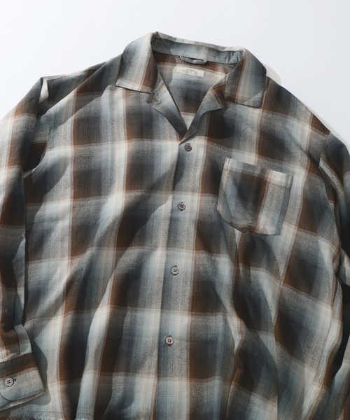 A*K様 完売品　レーヨン アンカット フリンジ オンブレ　チェックシャツ レーヨン アンカット フリンジ チェックシャツ（シャツ/ブラウス