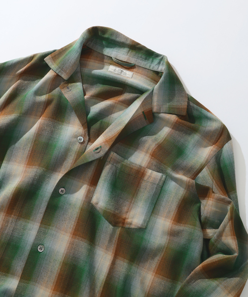 レーヨン アンカット フリンジ チェックシャツ（シャツ/ブラウス