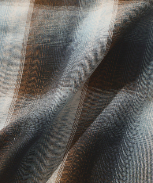 レーヨン アンカット フリンジ チェックシャツ（シャツ/ブラウス