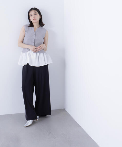 NATURAL BEAUTY BASIC（ナチュラルビューティーベーシック）の「◇ 2wayドッキングペプラムベスト（ベスト・レディース・グレー系その他/ブラック/ブラウン・FREE）」の13枚目の写真