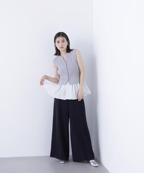 NATURAL BEAUTY BASIC（ナチュラルビューティーベーシック）の「◇ 2wayドッキングペプラムベスト（ベスト・レディース・グレー系その他/ブラック/ブラウン・FREE）」の15枚目の写真