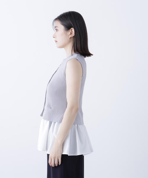 NATURAL BEAUTY BASIC（ナチュラルビューティーベーシック）の「◇ 2wayドッキングペプラムベスト（ベスト・レディース・グレー系その他/ブラック/ブラウン・FREE）」の19枚目の写真