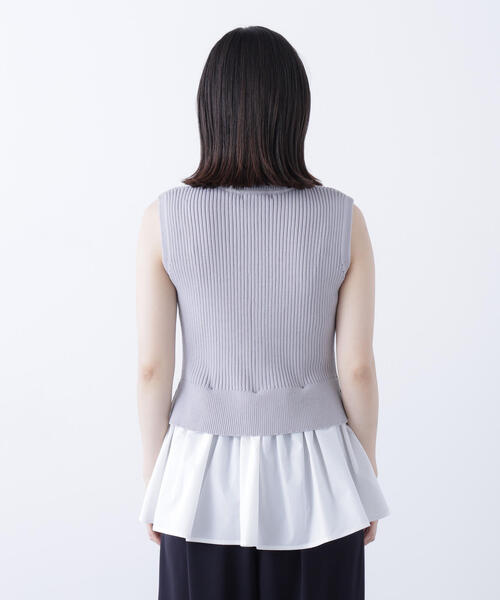 NATURAL BEAUTY BASIC（ナチュラルビューティーベーシック）の「◇ 2wayドッキングペプラムベスト（ベスト・レディース・グレー系その他/ブラック/ブラウン・FREE）」の20枚目の写真