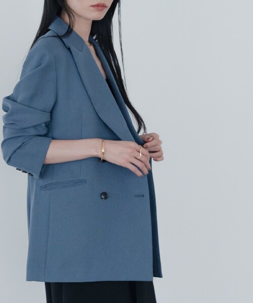 GALLEST（ギャレスト）の「【セットアップ対応】ウーステッドライクダブルジャケット（テーラードジャケット・レディース・チャコールグレー/グレー・38/34）」の8枚目の写真