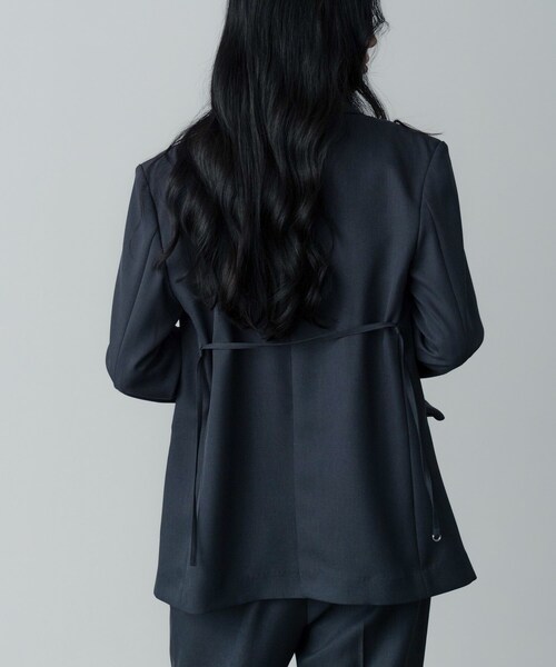 GALLEST（ギャレスト）の「【セットアップ対応】ウーステッドライクダブルジャケット（テーラードジャケット・レディース・チャコールグレー/グレー・38/34）」の12枚目の写真
