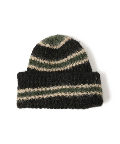 BEAMS(ビームス)の「シャギー ボーダー ワッチキャップ(ニットキャップ/ビーニー・メンズ・ネイビー/ブラウン/ブラック・ONE SIZE)」の2枚目の写真