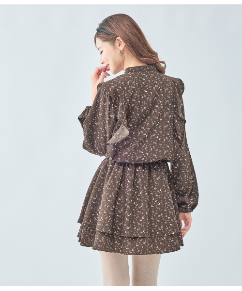 PEACH JOHN（ピーチジョン）の「ラッフルフリルミニワンピース（ワンピース・レディース・ブラック/ブラウン・ONE SIZE）」の10枚目の写真