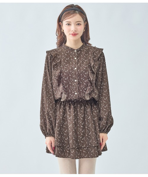 PEACH JOHN（ピーチジョン）の「ラッフルフリルミニワンピース（ワンピース・レディース・ブラック/ブラウン・ONE SIZE）」の11枚目の写真