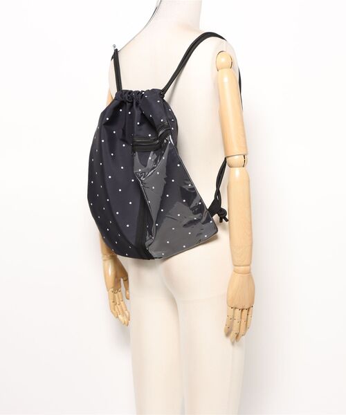 セール】FReePLACe/クリアポケット ドット柄 ナップサック X12596