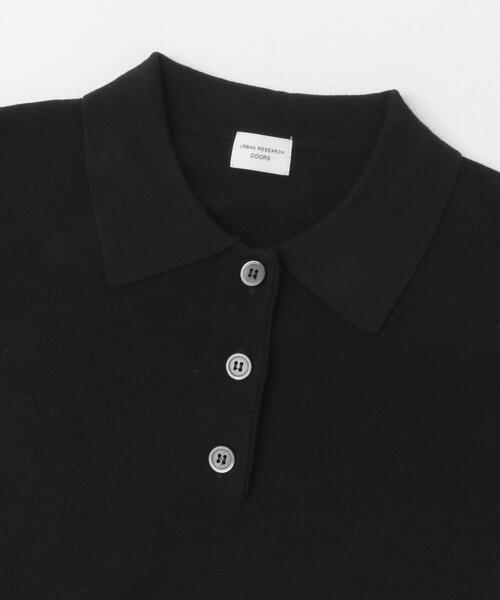 URBAN RESEARCH DOORS（アーバンリサーチドアーズ）の「ニットポロシャツ（ポロシャツ・レディース・ブラック/チャコールグレー/グリーン系その他・MEDIUM）」の11枚目の写真