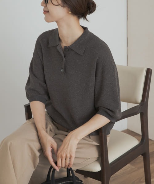 URBAN RESEARCH DOORS ニットポロシャツ Mサイズ ニットポロシャツ（ポロシャツ）｜URBAN RESEARCH DOORS