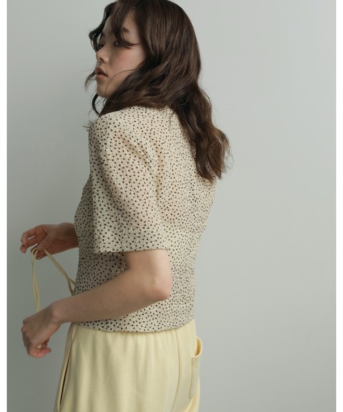 anuke/Vneck Dot Blouse 半袖 Vneck Dot Blouse（シャツ/ブラウス）｜anuke（アンヌーク）の