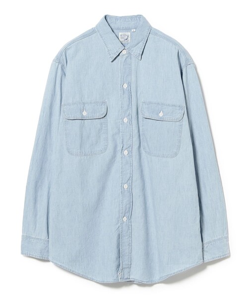 orSlow（オアスロウ）の「orSlow / CHAMBRAY WORK SHIRT FLAP POCKET（シャツ/ブラウス・レディース・サックスブルー・2）」の2枚目の写真