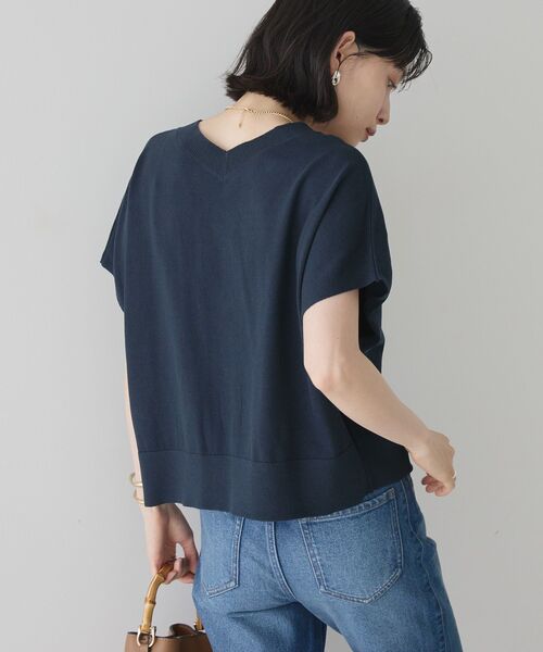 AMERICAN HOLIC(アメリカンホリック)の「【前後2WAY】Vネックニットベスト(カーディガン/ボレロ・レディース・チャコールグレー/ブラック/モカ/ネイビー・M/L)」の6枚目の写真