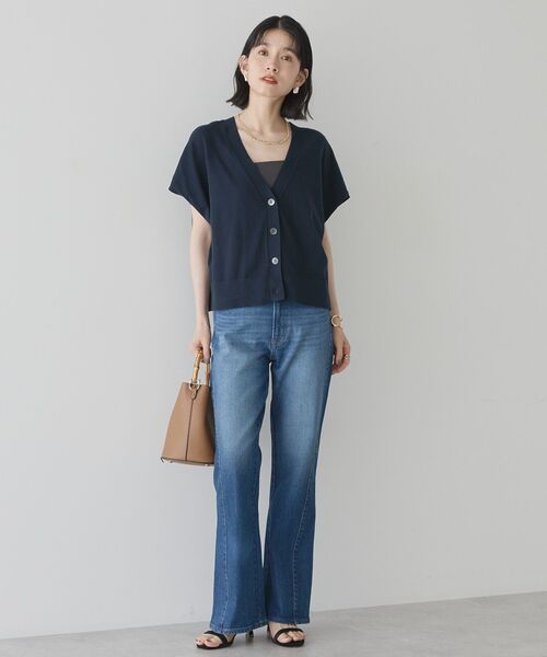 AMERICAN HOLIC(アメリカンホリック)の「【前後2WAY】Vネックニットベスト(カーディガン/ボレロ・レディース・チャコールグレー/ブラック/モカ/ネイビー・M/L)」の10枚目の写真