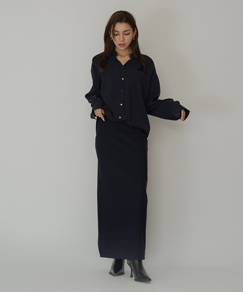 KINO THE KEI(キノザケイ)の「リヨセル シャツ ジャケット KINO THE KEI(シャツ/ブラウス・レディース・ネイビー/バーガンディー/モカ・フリー)」の8枚目の写真