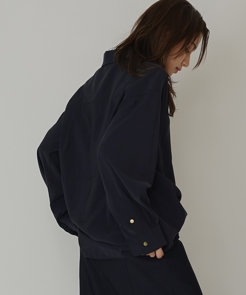 KINO THE KEI(キノザケイ)の「リヨセル シャツ ジャケット KINO THE KEI(シャツ/ブラウス・レディース・ネイビー/バーガンディー/モカ・フリー)」の13枚目の写真